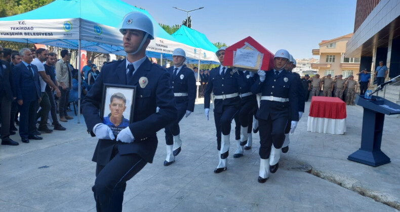 Edirne’de trafik kazasında hayatını kaybeden polis memuruna tören düzenlendi