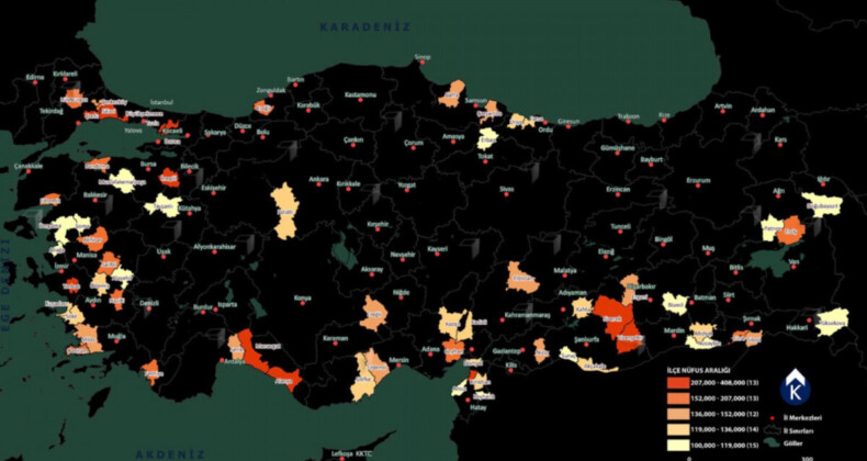 İl olma potansiyeli yüksek 67 ilçe belirlendi