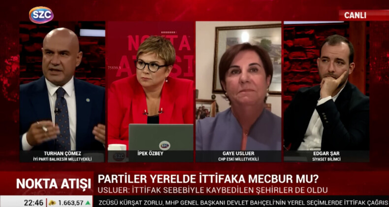 İyi Partili Turhan Çömez ile CHP’li Gaye Usluer canlı yayında tartıştı: Size göre yüzde 60 ile kazanıyordu