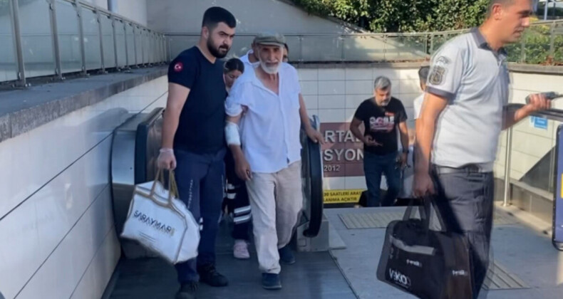 Kartal’da ayağı kayan yaşlı adam metro merdivenlerine sıkıştı