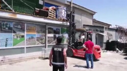 Konya’da sigara imalathanesine çevrilen tel örgü dükkanına baskın