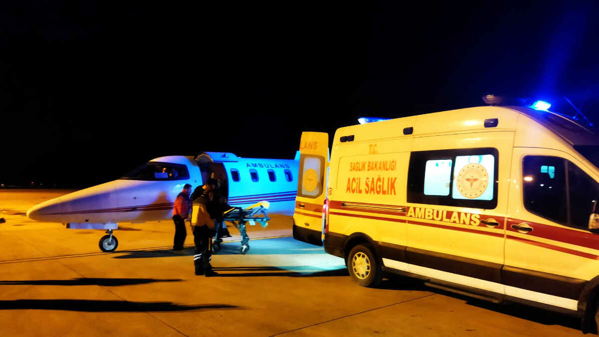 Sağlıkta sınır tanınmıyor: Trabzon’dan Bursa’ya ambulans uçakla nakil