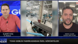 Togg’un fabrikasından özel görüntüler: Hakkı Alkan canlı yayında anlattı