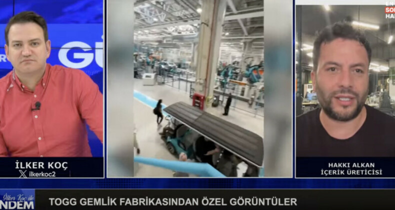 Togg’un fabrikasından özel görüntüler: Hakkı Alkan canlı yayında anlattı