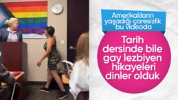 ABD’de LGBT bayrağının sınıftan indirilme anı