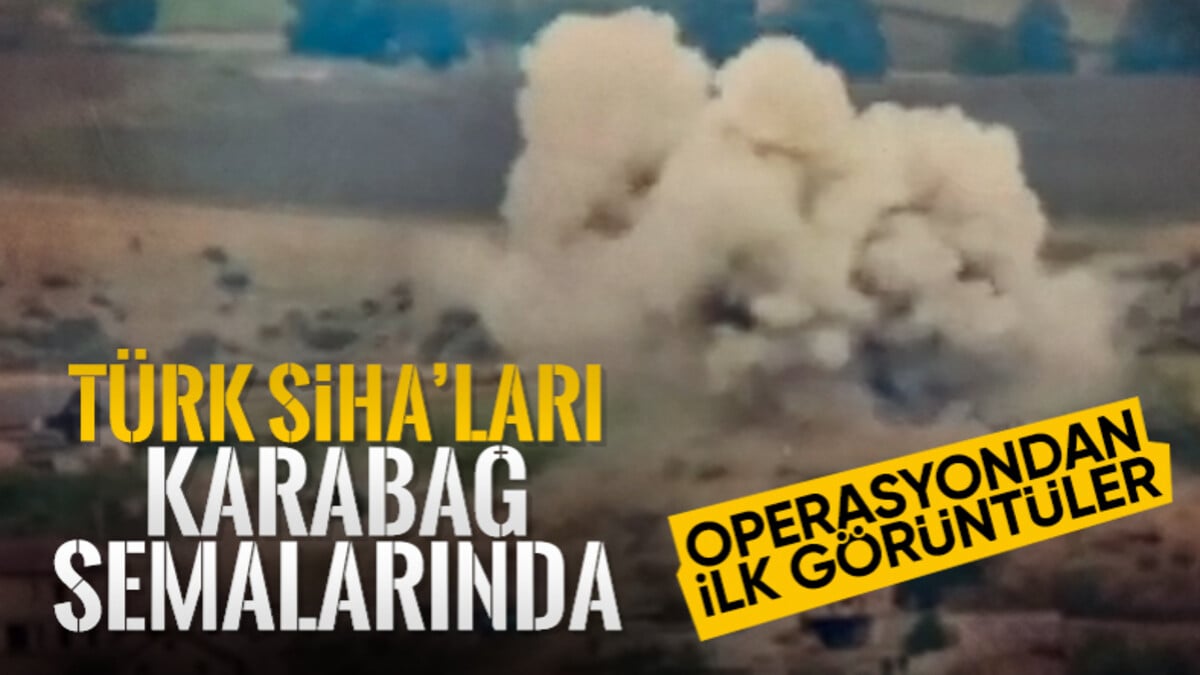 Azerbaycan’ın Karabağ’da başlattığı operasyondan ilk görüntüler