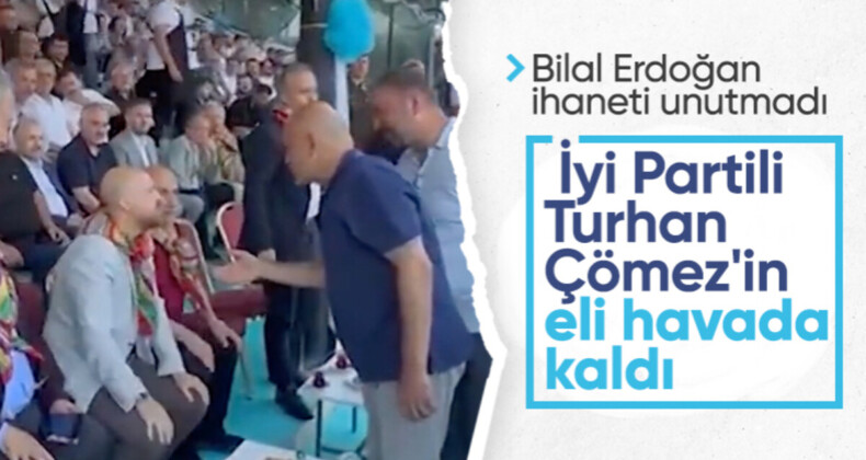 Bilal Erdoğan, etkinlikte karşılaştığı Turhan Çömez’in elini havada bıraktı