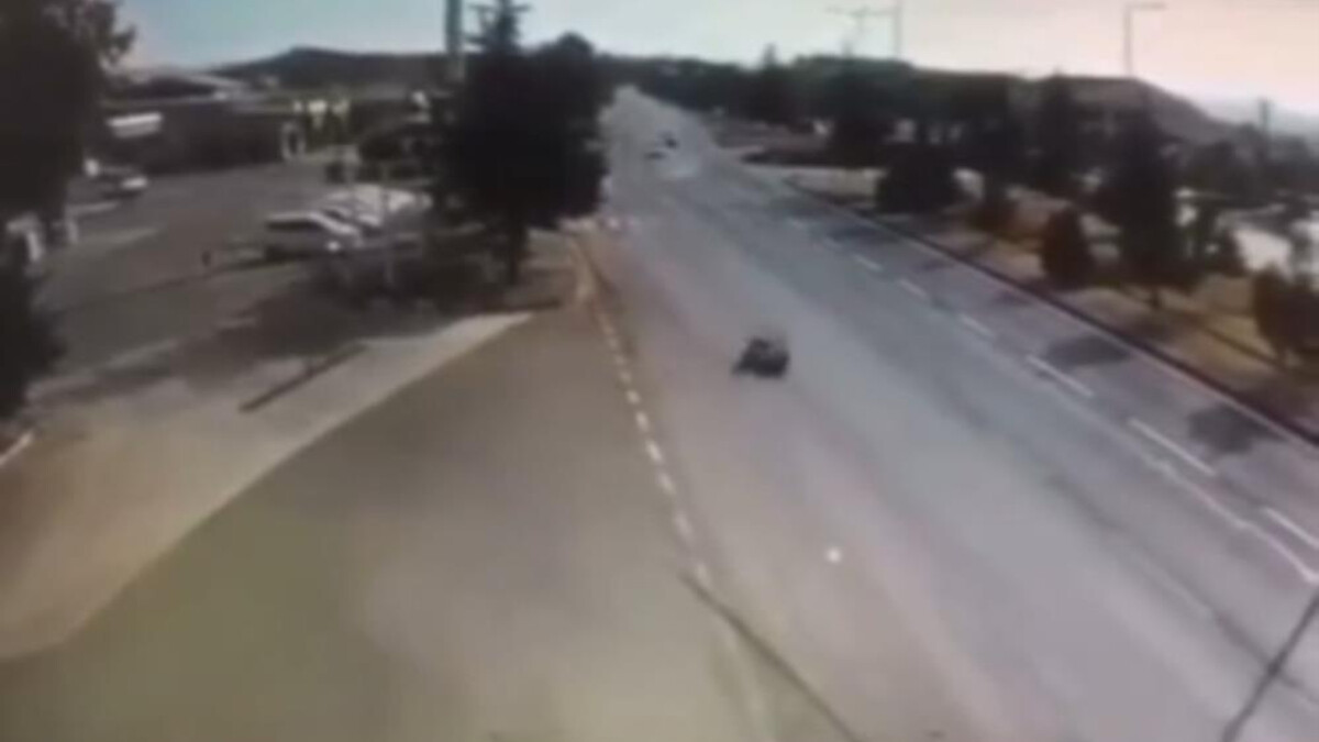 Çorum’da motosikletlinin öldüğü kaza kameraya yansıdı