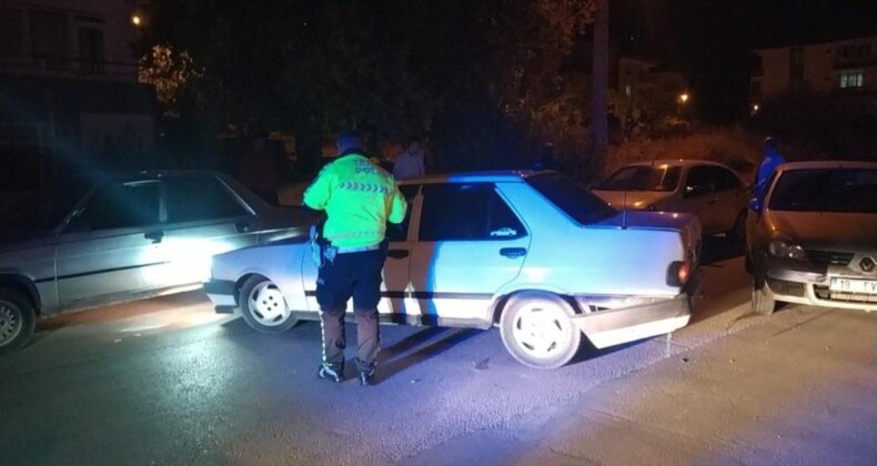 Çorum’da polisten kaçan alkollü sürücü kaza yapınca yakalandı