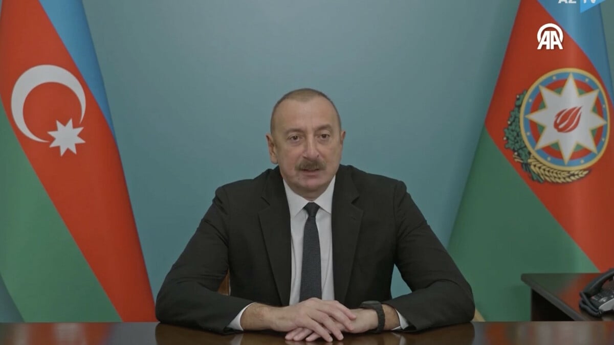 İlham Aliyev, Karabağ’da düzenlenen operasyon sonrası açıklama yapıyor
