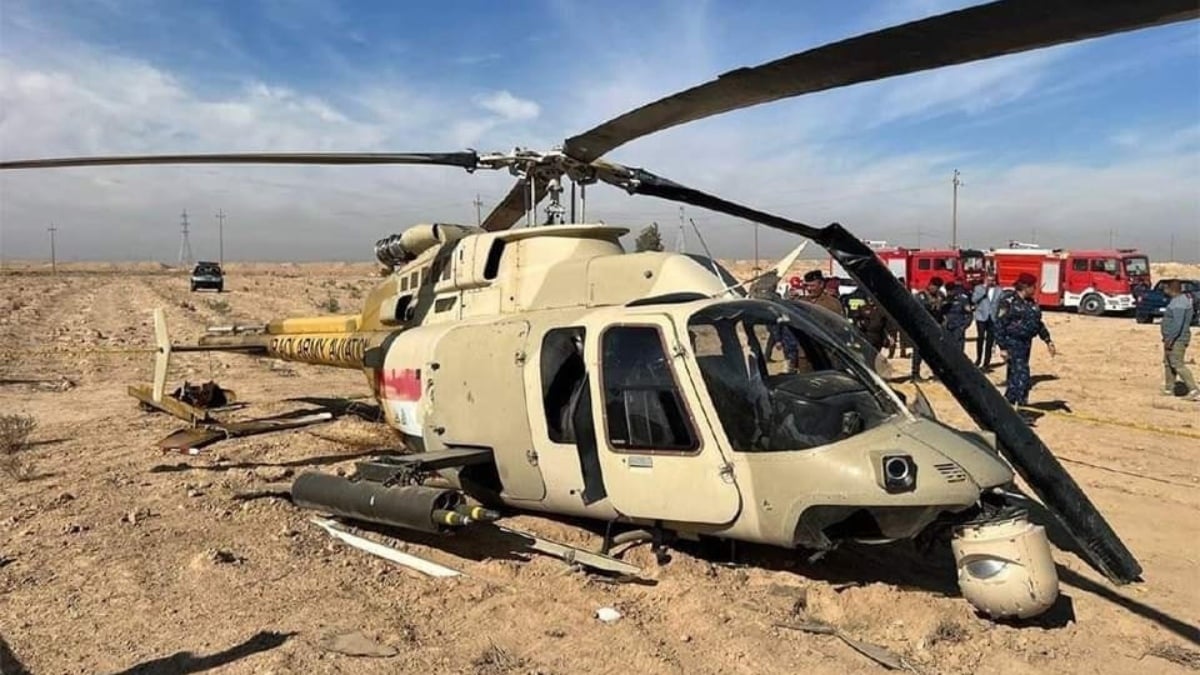 Irak’ta askeri helikopter düştü: Pilotlar yaralı kurtuldu