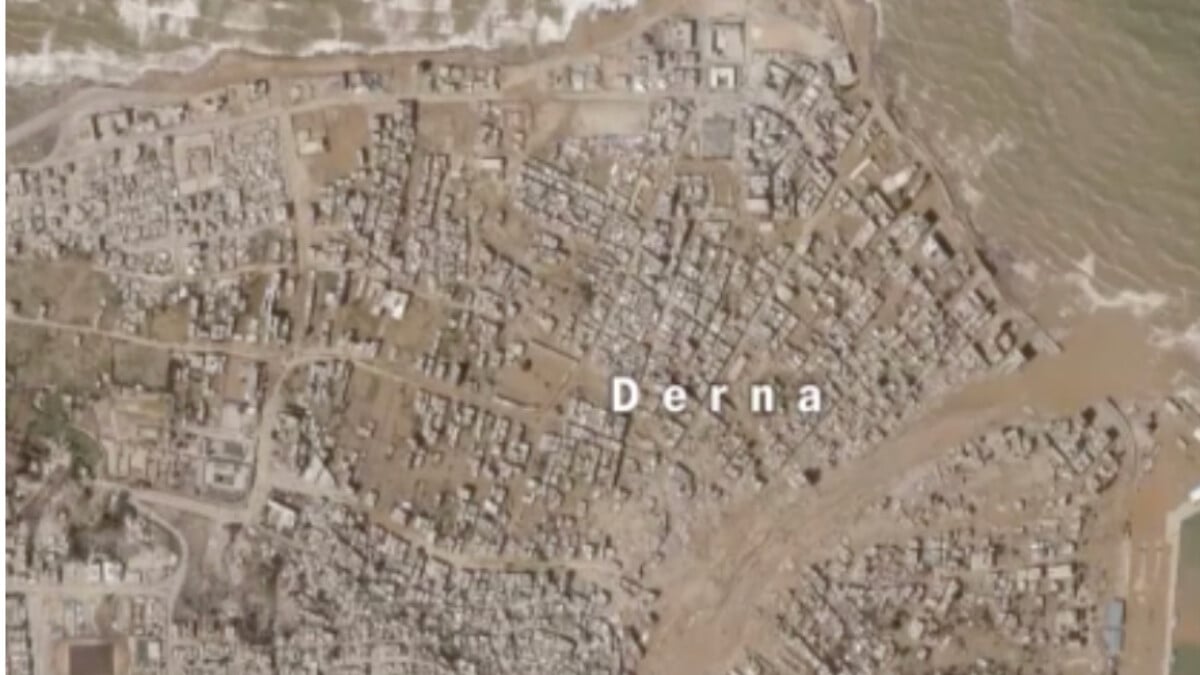 Libya’da sel felaketi uzaydan görüntülendi