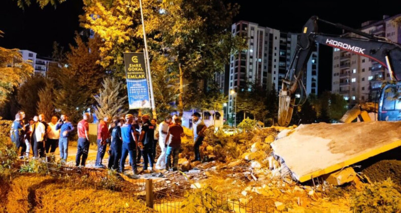 Niğde’de yangın merdiveni yürüyüş yoluna devrildi