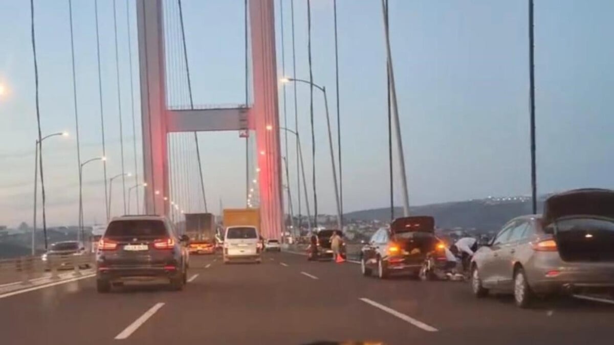 Osmangazi Köprüsü’nde büyük tehlike: Çok sayıda aracın lastikleri aynı anda patladı