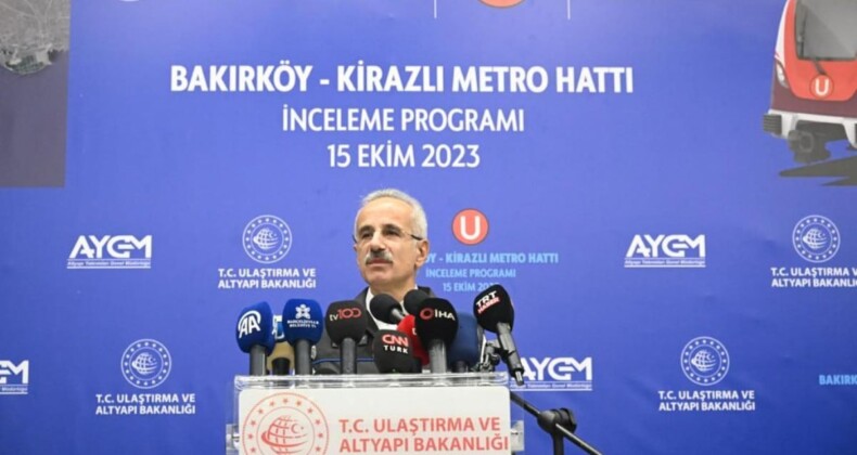 Abdulkadir Uraloğlu, sona yaklaşan Bakırköy- Kirazlı Metro Hattı’nı inceledi