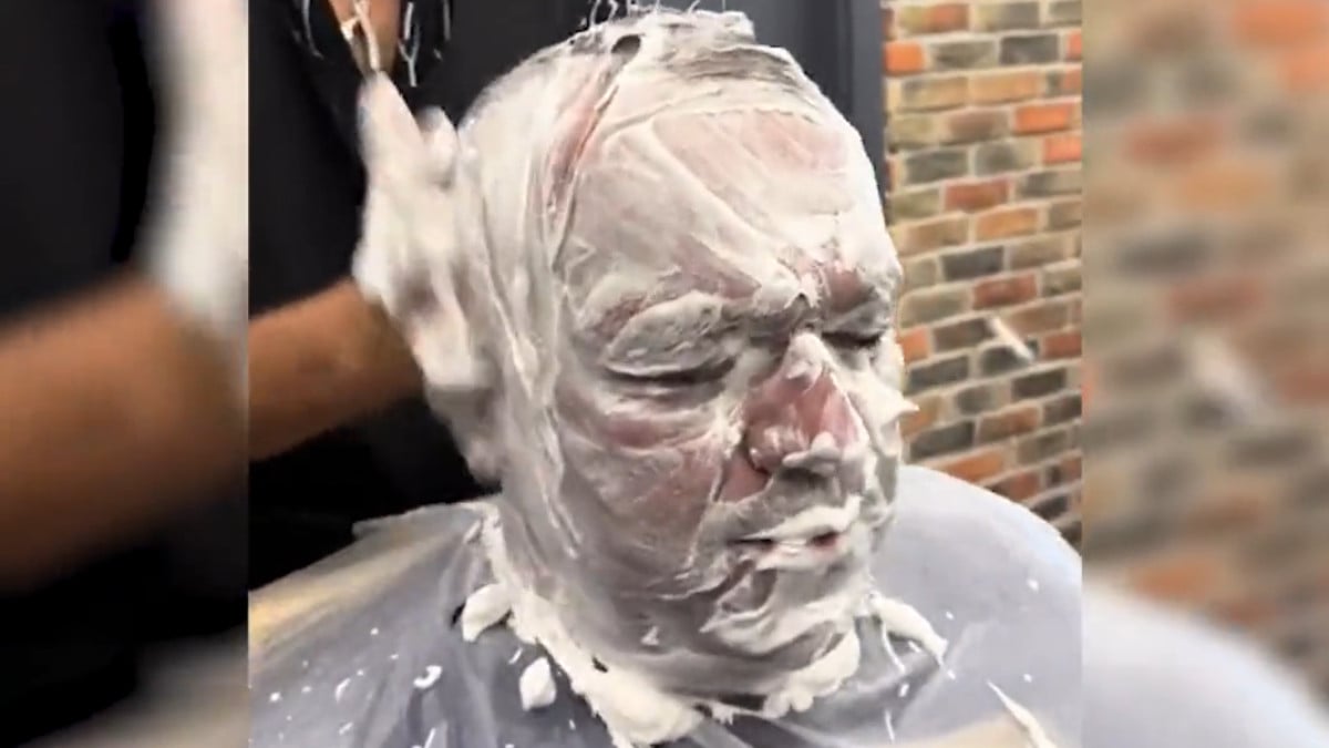 Berberin müşterine yaptığı masaj sosyal medyada gündem oldu