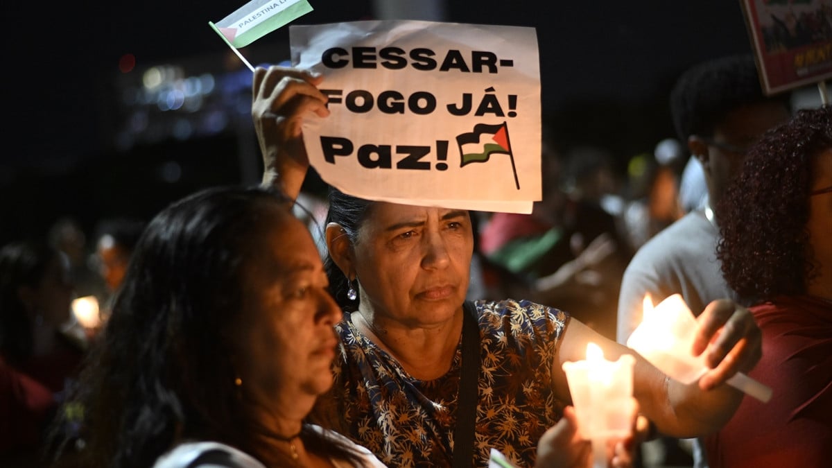 Brezilya’da Filistin’e destek gösterisi