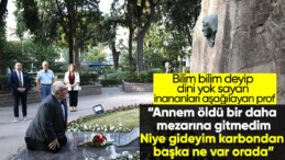 Celal Şengör anıt önünde diz çöktü: Annemin mezarına gitmiyorum demişti