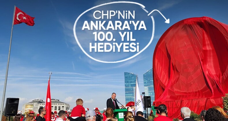 CHP’li Çankaya Belediyesi’nden, Cumhuriyet’in 100. yılına özel Atatürk Anıtı