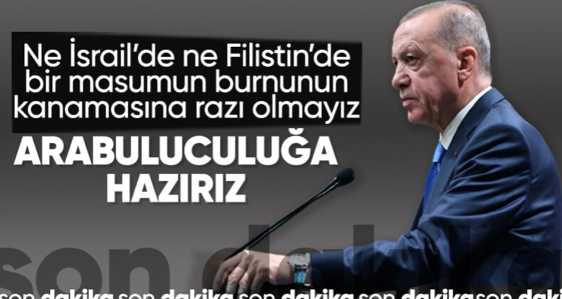 Cumhurbaşkanı Erdoğan’dan İsrail-Filistin açıklaması