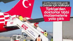 Cumhurbaşkanlığı uçağı Gazze’ye yardım için yola çıktı