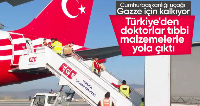 Cumhurbaşkanlığı uçağı Gazze’ye yardım için yola çıktı