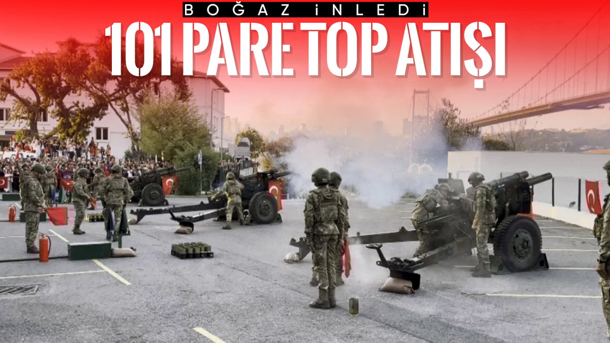 Cumhuriyetin 100. yılında 101 pare top atışı