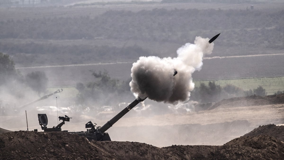 İsrail bombardımana devam ediyor! Topçu atışları anbean görüntülendi