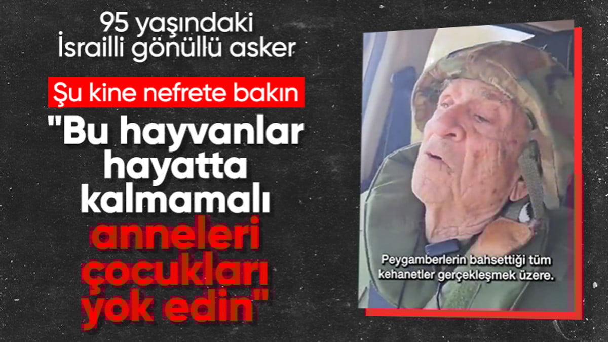 İsrail ordusuna gönüllü katılan yaşlı adamdan Filistinliler için katliam çağrısı