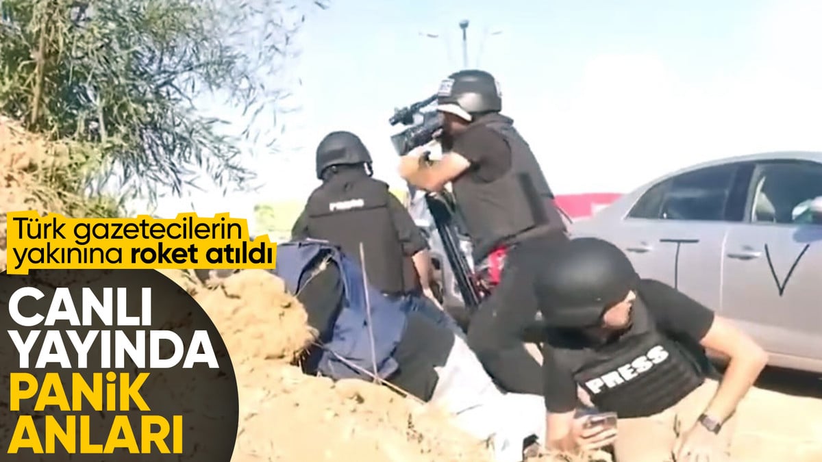 İsrail’den sıcak bilgi aktaran Türk muhabirin yanına canlı yayında roket düştü
