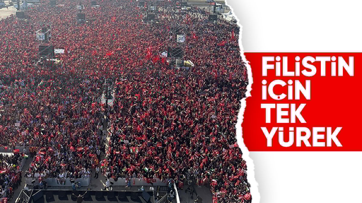 İstanbul Gazze için ayağa kalktı: Miting alanı doldu taştı!