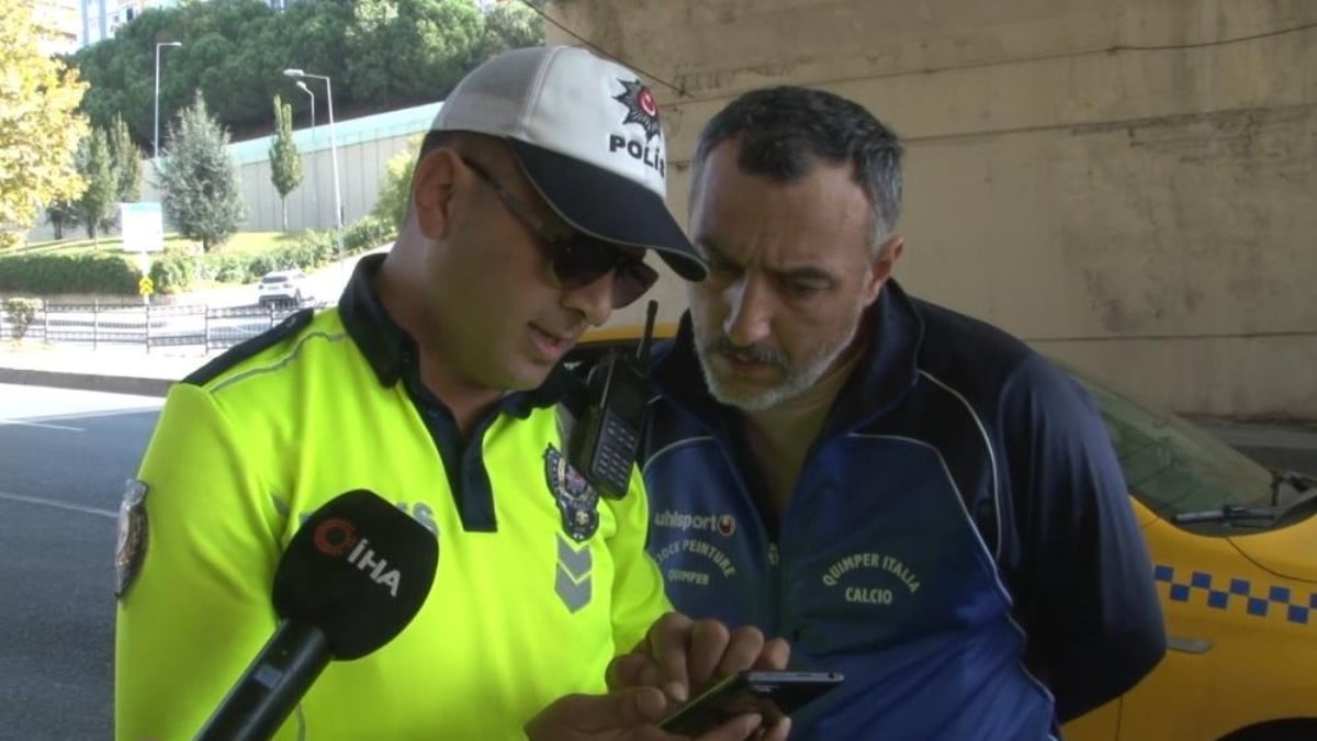 İstanbul’da kırmızı ışıkta geçen taksici kendini savundu! Fotoğrafı görünce arkasına bakmadan ayrıldı