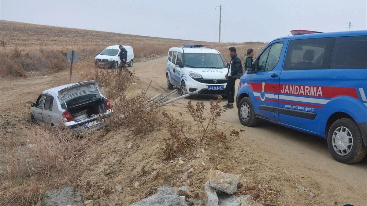 Kırklareli’de polisten kaçan hırsızlar şarampole yuvarlandı