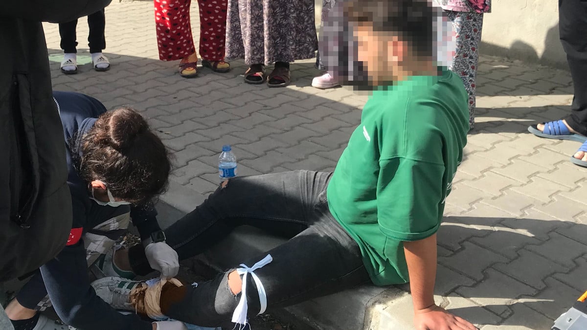 Tekirdağ’da şaha kaldırdığı motosiklet yan yattı