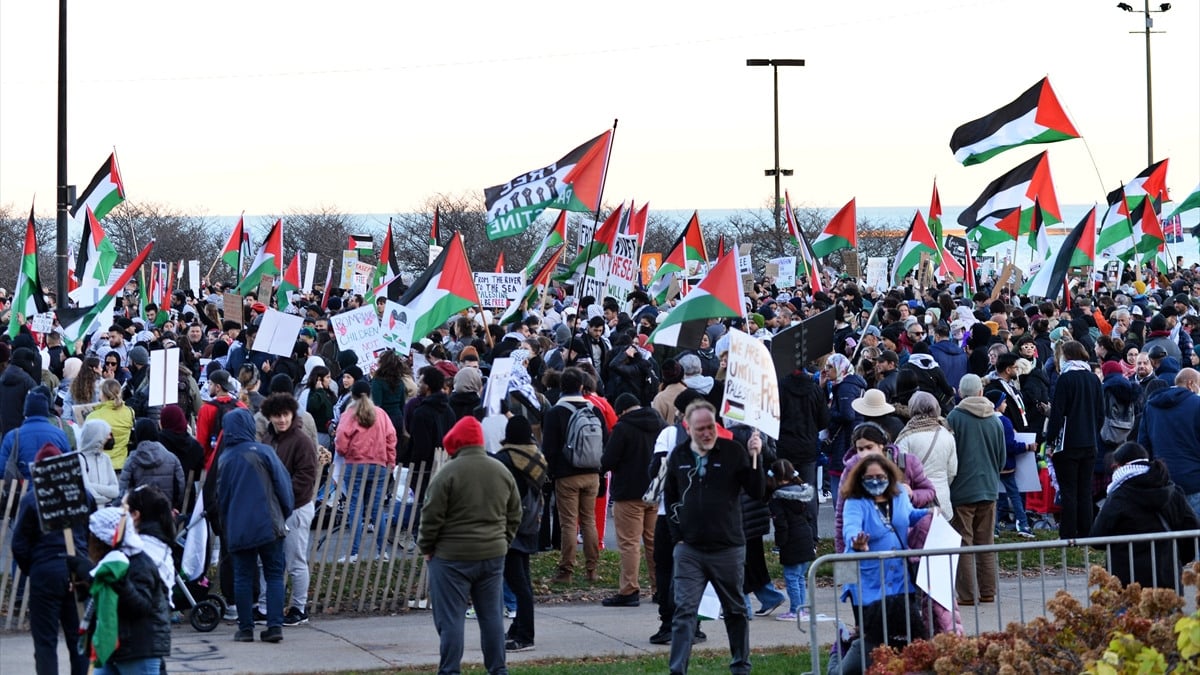ABD’de Filistin’e destek gösterisi düzenlendi