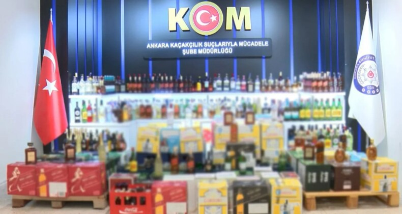 Ankara’da 7,5 milyon lira değerinde kaçak içki ele geçirildi