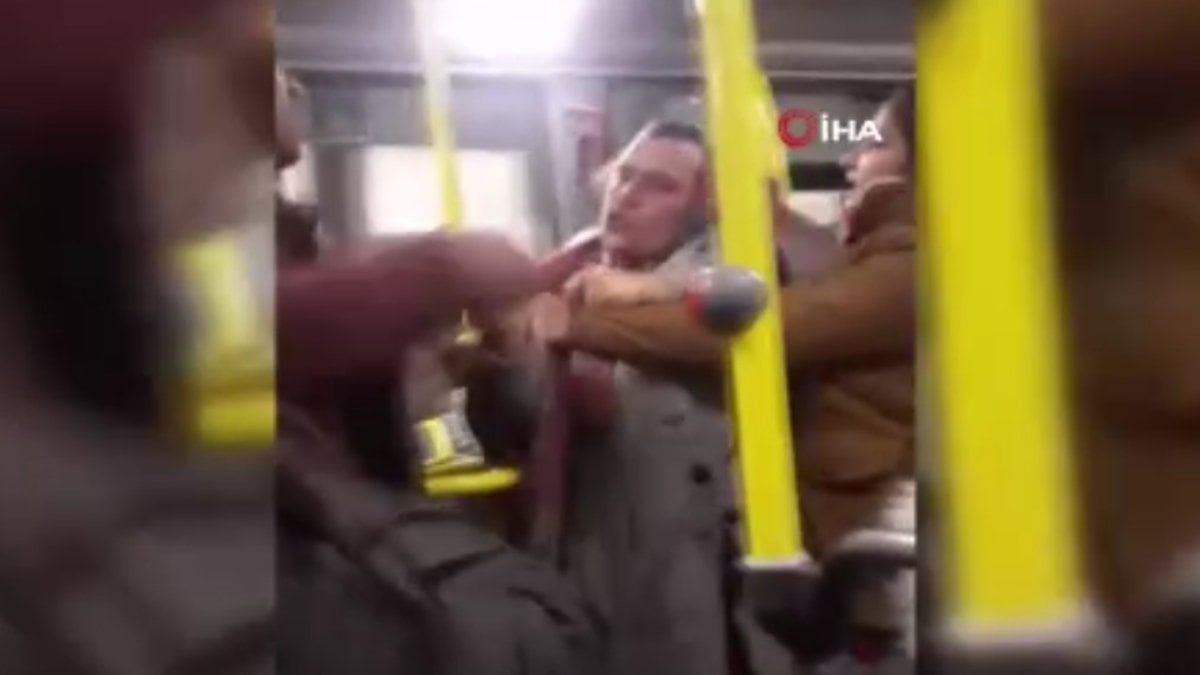 Ankara’da kadınlar otobüste birbirine girdi