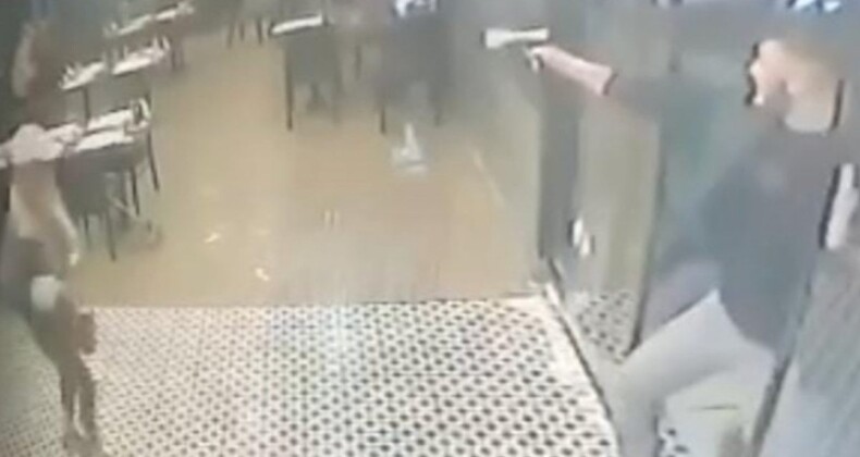 Ankara’da restorandaki gruba yapılan silahlı saldırı güvenlik kamerasına yansıdı