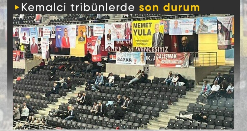 CHP kurultayında Kılıçdaroğlu tribünleri boş kaldı