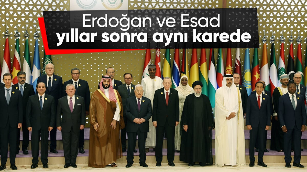 Cumhurbaşkanı Erdoğan Riyad’da: Liderler aile fotoğrafı çektirdi