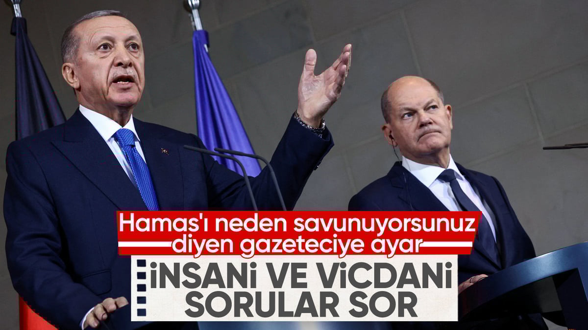 Cumhurbaşkanı Erdoğan’dan Alman gazeteciye ayar: İnsani ve vicdani sorular sorun