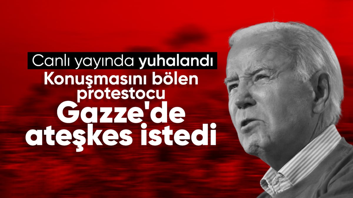 Filistin’i destekleyen protestocu Joe Biden’ı yuhaladı! Ateşkes istedi