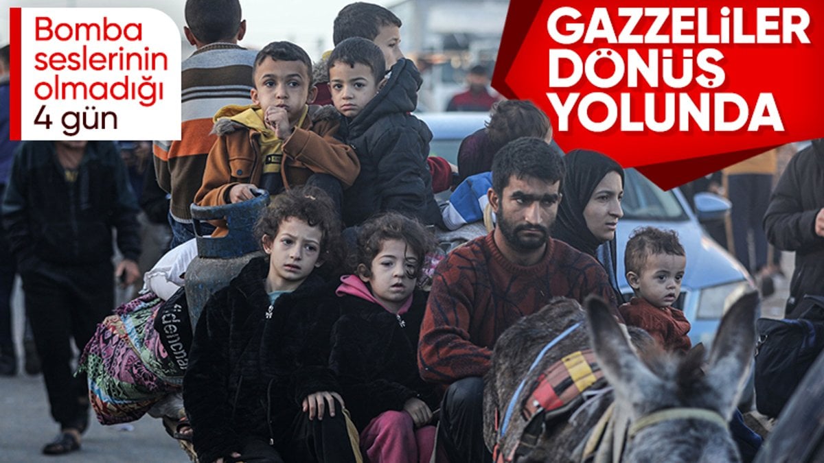 Filistinliler eve dönüyor: Gazze’de ateşkes başladı