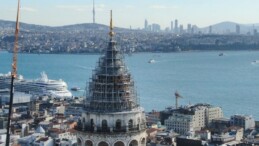 Galata Kulesi’nde restorasyon! 270 kiloluk alem indirilecek