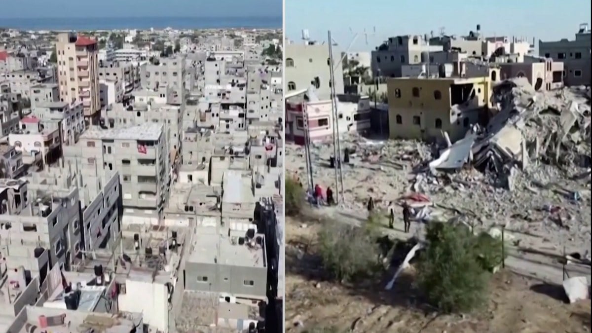 Gazze’den eser kalmadı! Savaştan öncesi ve sonrası kamerada