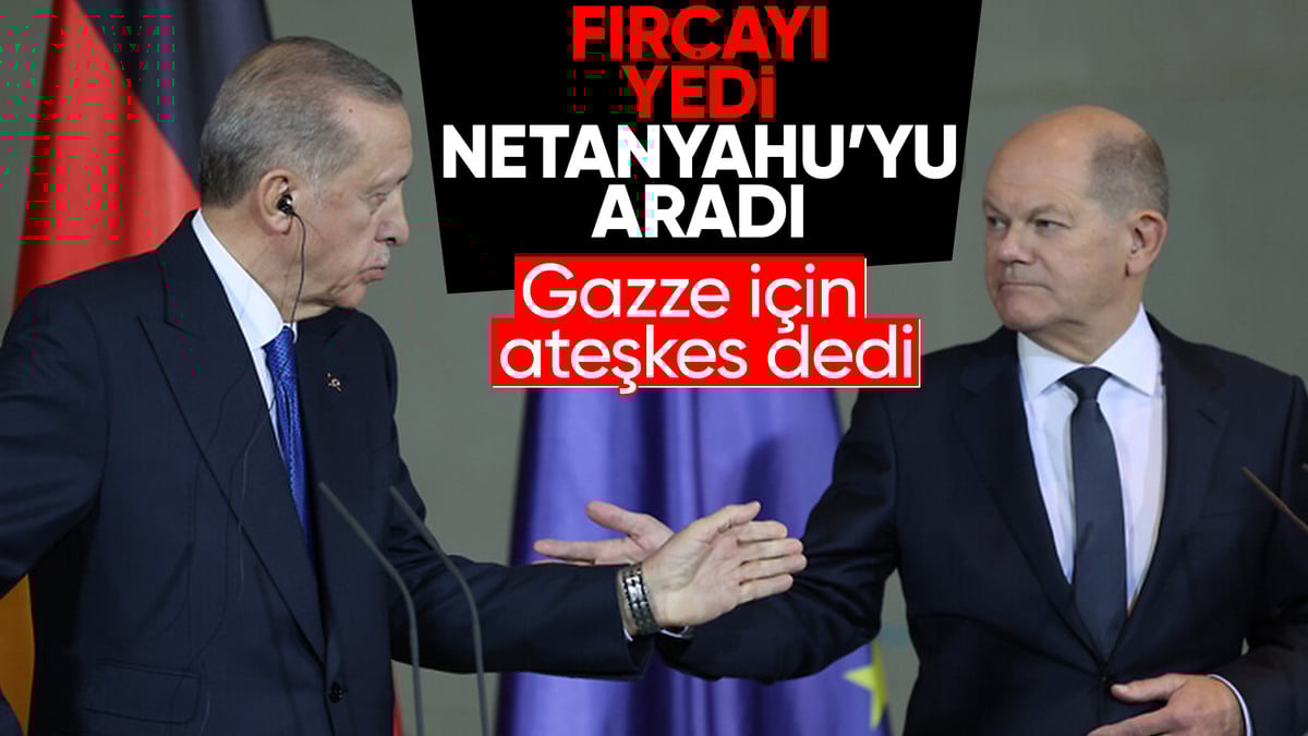 İsrail destekçisi Olaf Scholz’a Cumhurbaşkanı Erdoğan etkisi: Netanyahu’ya “ateşkes” dedi!