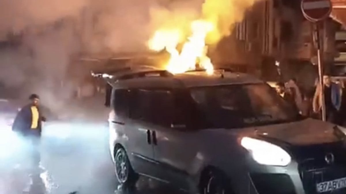 İstanbul’da düğün magandaları kamerada! Silahlı havai fişekle gelin almaya gittiler