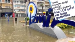 İzmir’de her yağmur sonrası aynı manzara! Cadde ve sokaklar göle döndü…