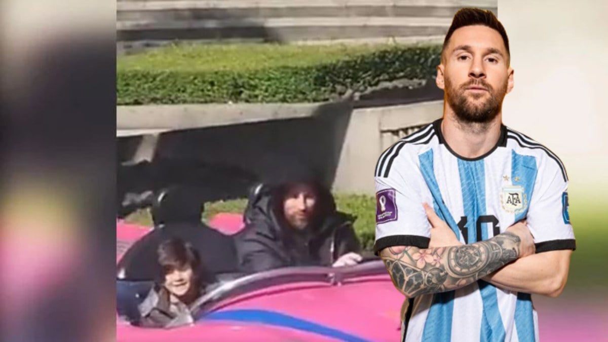 Messi pembe arabasıyla turladı! Disneyland’in de yıldızı oldu…