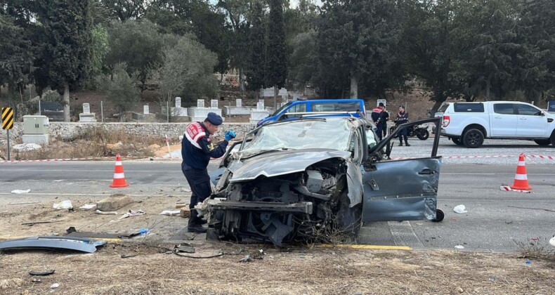 Muğla’da ölümlü kaza anı araç kamerasında